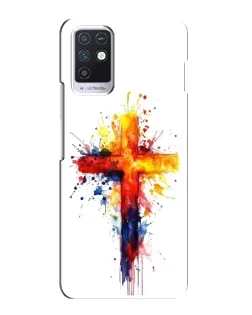 Чохол для Infinix Note 10 з картинкою «Акварельний хрест»