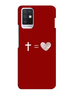 Чехол для Infinix Note 10 с картинкой «Уравнение любви»