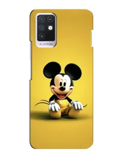 Чехол для Infinix Note 10 с картинкой «Микки на желтом»
