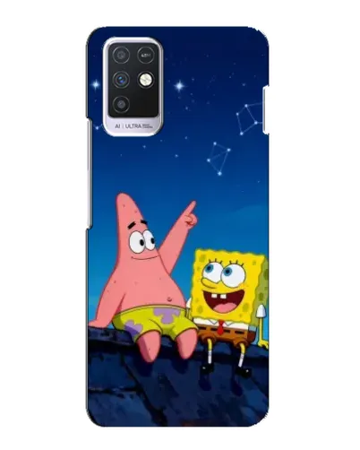 Чехол для Infinix Note 10 с картинкой «Губка Боб и Патрик ночью» Чехол для Infinix Note 10 с картинкой «Губка Боб и Патрик ночью»