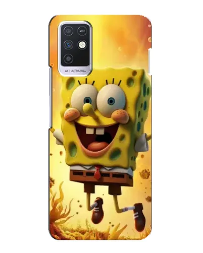 Чехол для Infinix Note 10 с картинкой «Губка Боб прыгает» Чехол для Infinix Note 10 с картинкой «Губка Боб прыгает»