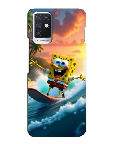 Чехол для Infinix Note 10 с картинкой «Губка Боб серфингист» Чехол для Infinix Note 10 с картинкой «Губка Боб серфингист»