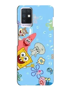Чехол для Infinix Note 10 с картинкой «Веселые пузырьки»