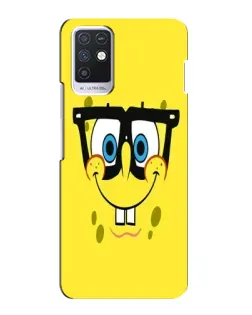 Чехол для Infinix Note 10 с картинкой «Минималистичный Спанч Боб»