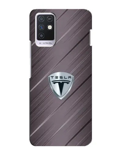 Чохол для Infinix Note 10 з картинкою «Металева текстура Tesla»