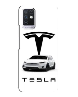 Чохол для Infinix Note 10 з картинкою «Tesla White Style» Чохол для Infinix Note 10 з картинкою «Tesla White Style»