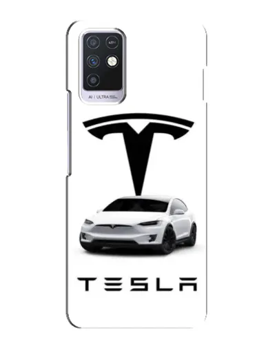 Чохол для Infinix Note 10 з картинкою «Tesla White Style»