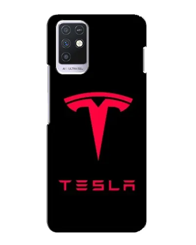 Чохол для Infinix Note 10 з картинкою «Tesla Red Logo»