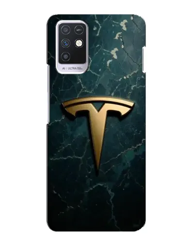 Чохол для Infinix Note 10 з картинкою «Мармурова Tesla Gold»