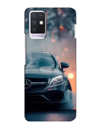 Чехол для Infinix Note 10 с картинкой «Mercedes — ночной город»