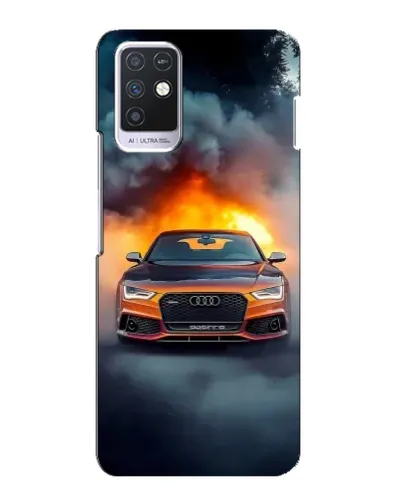 Чехол для Infinix Note 10 с картинкой «Audi в огненном дыму» Чехол для Infinix Note 10 с картинкой «Audi в огненном дыму»
