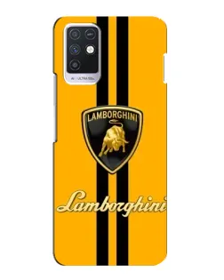 Чохол для Infinix Note 10 з картинкою «Lamborghini Stripe жовтий»