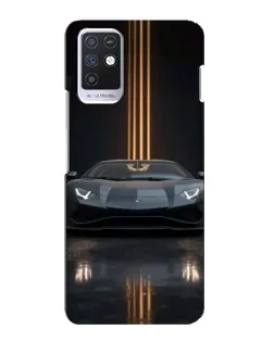 Чохол для Infinix Note 10 з картинкою «Lamborghini золоті лінії»