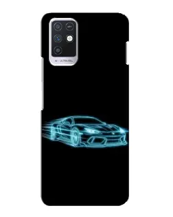 Чохол для Infinix Note 10 з картинкою «Неоновий контур Lamborghini»