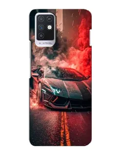 Чохол для Infinix Note 10 з картинкою «Lamborghini червоний дим»