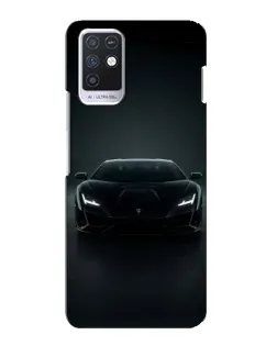 Чохол для Infinix Note 10 з картинкою «Чорний Lamborghini Aventador»