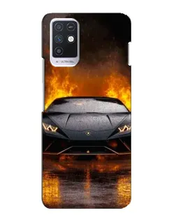 Чохол для Infinix Note 10 з картинкою «Lamborghini у вогні»