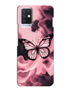 Чохол для Infinix Note 10 з картинкою «Метелик у диму»