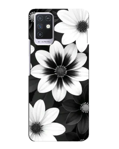 Чохол для Infinix Note 10 з картинкою «Монохромні айстри»