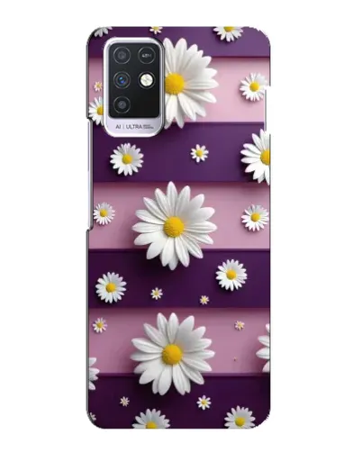 Чохол для Infinix Note 10 з картинкою «Ромашки на фіолетовому»