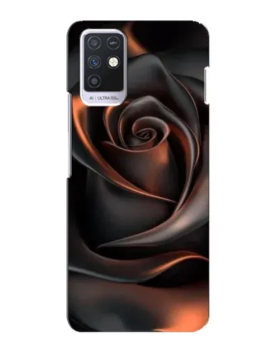Чохол для Infinix Note 10 з картинкою «Шовкова чорна троянда»