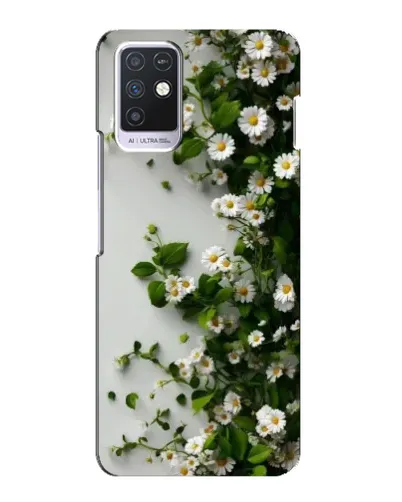 Чохол для Infinix Note 10 з картинкою «Гілка дрібних білих квітів»