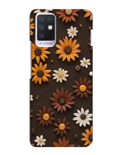 Чохол для Infinix Note 10 з картинкою «Візерунок з маленьких соняшників»