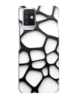 Чехол для Infinix Note 10 с картинкой «Белая объемная сетка»