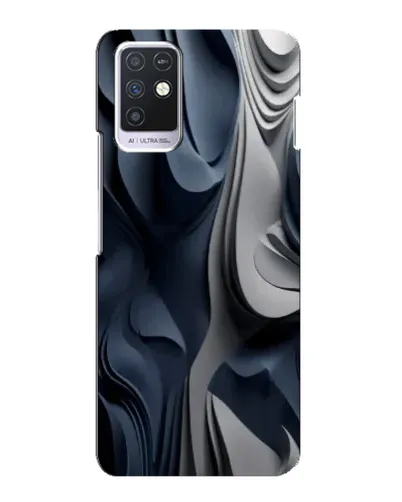 Чехол для Infinix Note 10 с картинкой «Объемные синие складки» Чехол для Infinix Note 10 с картинкой «Объемные синие складки»