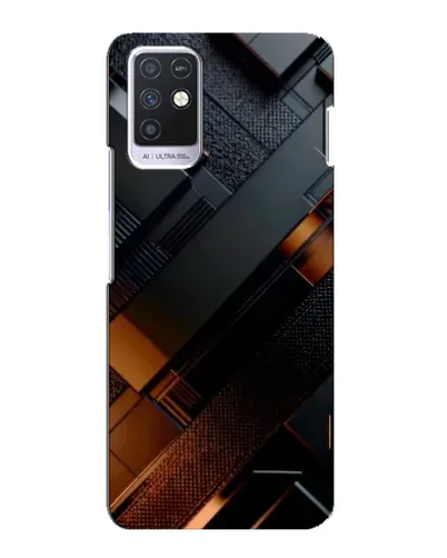 Чехол для Infinix Note 10 с картинкой «Черные геометрические блоки» Чехол для Infinix Note 10 с картинкой «Черные геометрические блоки»