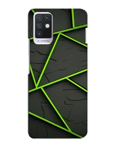 Чехол для Infinix Note 10 с картинкой «Зеленые геометрические линии» Чехол для Infinix Note 10 с картинкой «Зеленые геометрические линии»