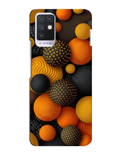 Чехол для Infinix Note 10 с картинкой «Объемные оранжевые сферы» Чехол для Infinix Note 10 с картинкой «Объемные оранжевые сферы»