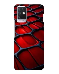 Чехол для Infinix Note 10 с картинкой «Красная глянцевая сетка»