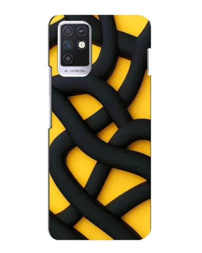Чехол для Infinix Note 10 с картинкой «Черное желтое переплетение» Чехол для Infinix Note 10 с картинкой «Черное желтое переплетение»