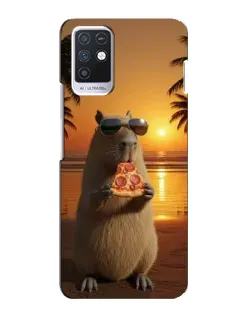 Чохол для Infinix Note 10 з картинкою «Капібара з піцою»