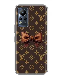 Чехол для Infinix Note 11 Pro с картинкой «LV с бантом»