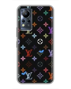 Чехол для Infinix Note 11 Pro с картинкой «Цветная монограмма LV»