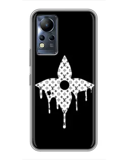 Чехол для Infinix Note 11 Pro с картинкой «Цветочная монограмма»