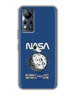 Чехол для Infinix Note 11 Pro с картинкой «NASA — лунная миссия»