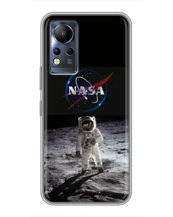 Чехол для Infinix Note 11 Pro с картинкой «Астронавт на Луне»
