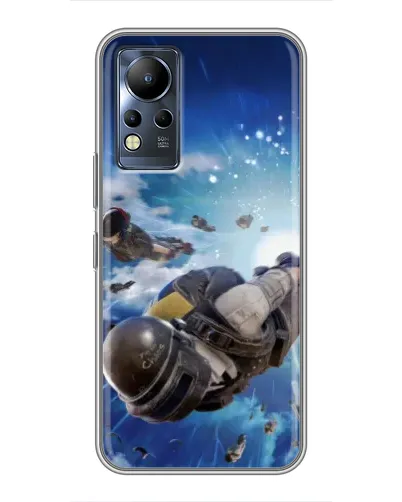 Чехол для Infinix Note 11 Pro с картинкой «Десант PUBG — прыжок»