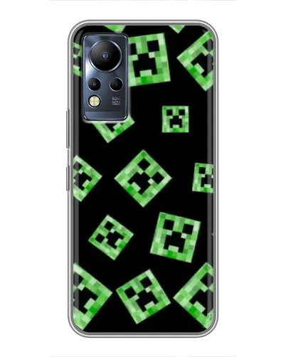 Чехол для Infinix Note 11 Pro с картинкой «Паттерн с криперами» Чехол для Infinix Note 11 Pro с картинкой «Паттерн с криперами»