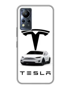 Чохол для Infinix Note 11 Pro з картинкою «Tesla White Style»
