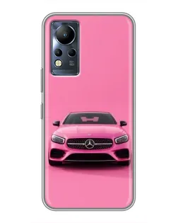 Чехол для Infinix Note 11 Pro с картинкой «Розовый Mercedes AMG»