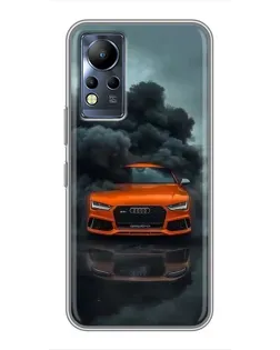 Чохол для Infinix Note 11 Pro з картинкою «Audi у хмарах диму»