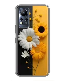 Чохол для Infinix Note 11 Pro з картинкою «Соняшник та ромашка»