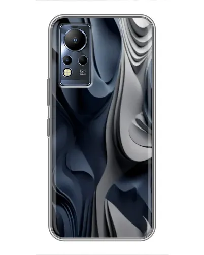Чехол для Infinix Note 11 Pro с картинкой «Объемные синие складки»