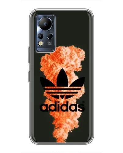 Чехол для Infinix Note 11 с картинкой «Оранжевый дым Adidas»