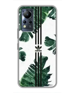 Чехол для Infinix Note 11 с картинкой «Пальмовые листья адидас»