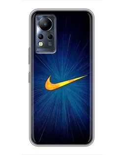 Чохол для Infinix Note 11 з картинкою «Синій пульс Nike» Чохол для Infinix Note 11 з картинкою «Синій пульс Nike»